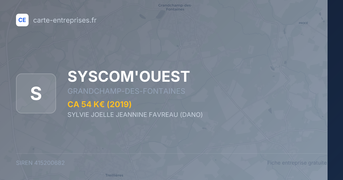 SYSCOM'OUEST — 415200682 — fiche entreprise