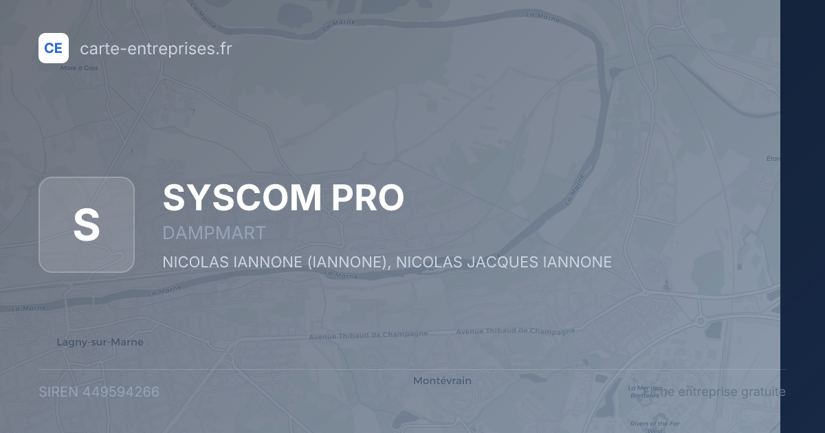 SYSCOM PRO — 449594266 — fiche entreprise