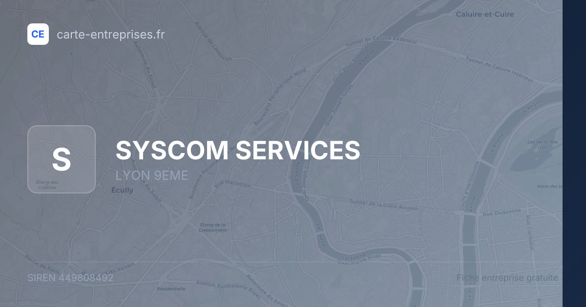 SYSCOM SERVICES — 449808492 — fiche entreprise