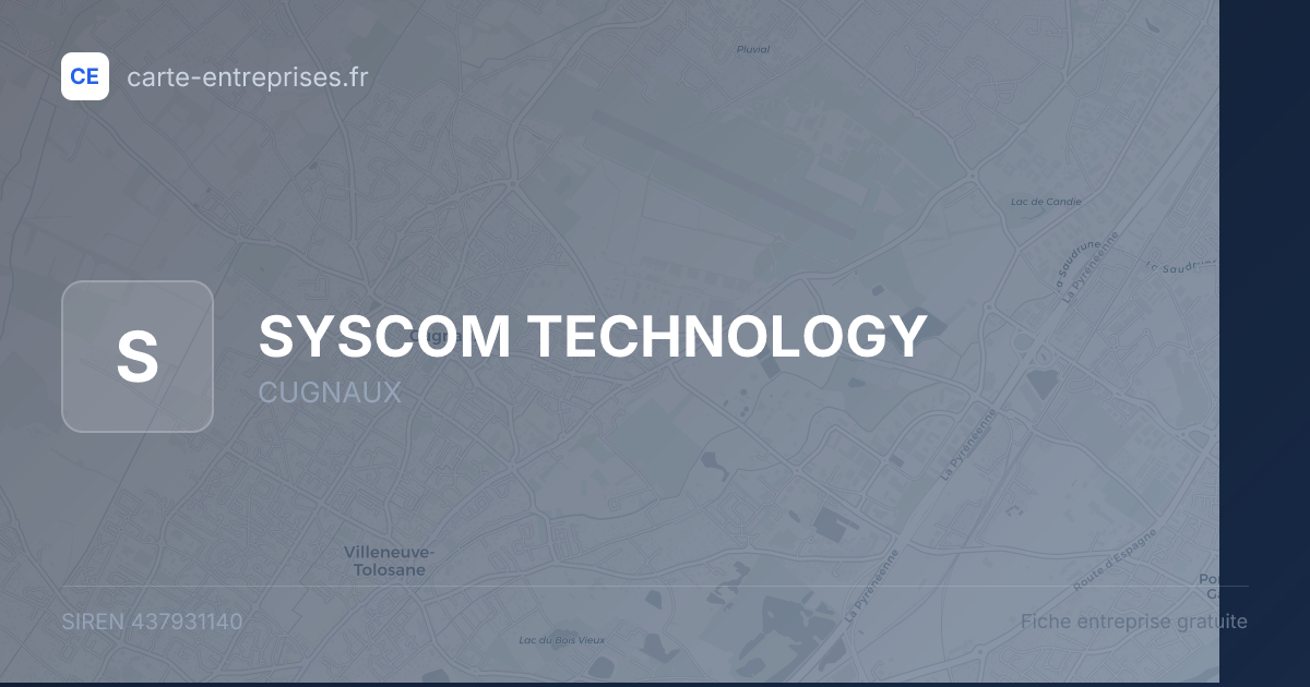 SYSCOM TECHNOLOGY — 437931140 — fiche entreprise
