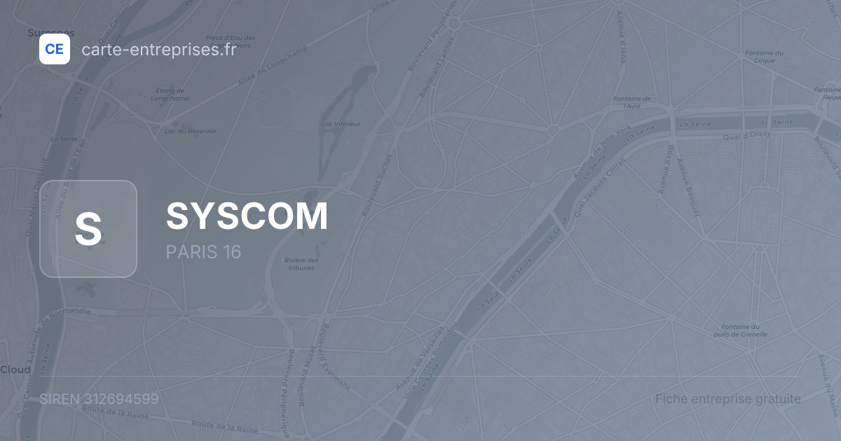 SYSCOM — 312694599 — fiche entreprise