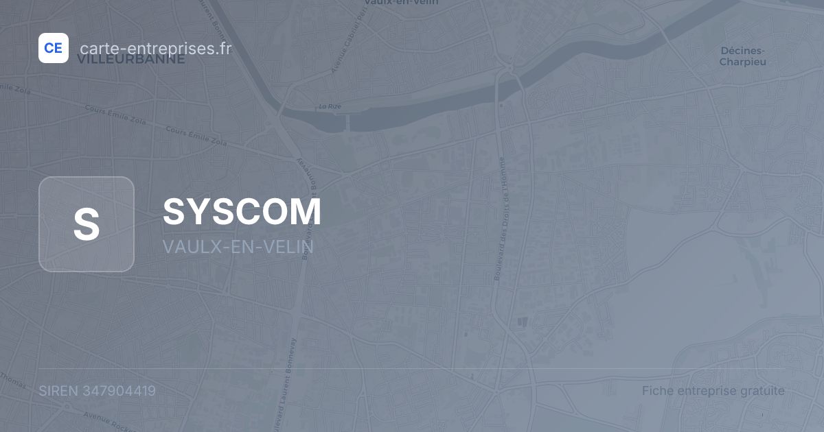 SYSCOM — 347904419 — fiche entreprise