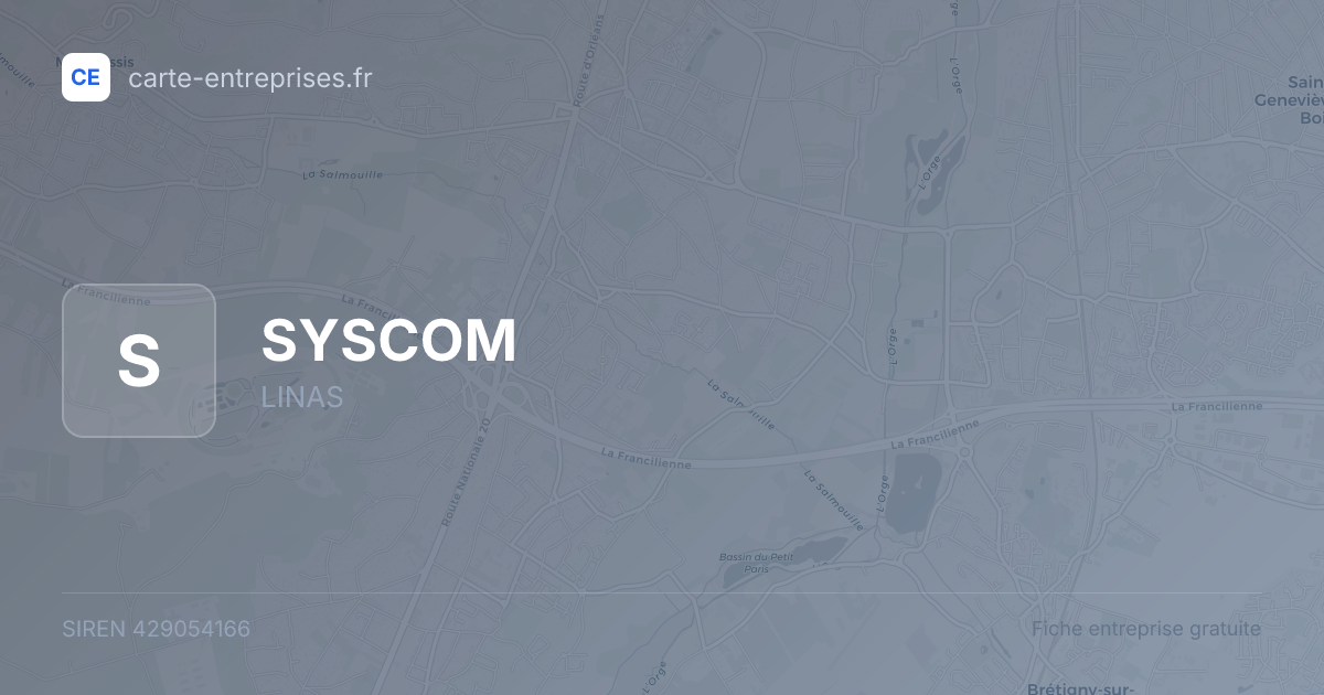 SYSCOM — 429054166 — fiche entreprise
