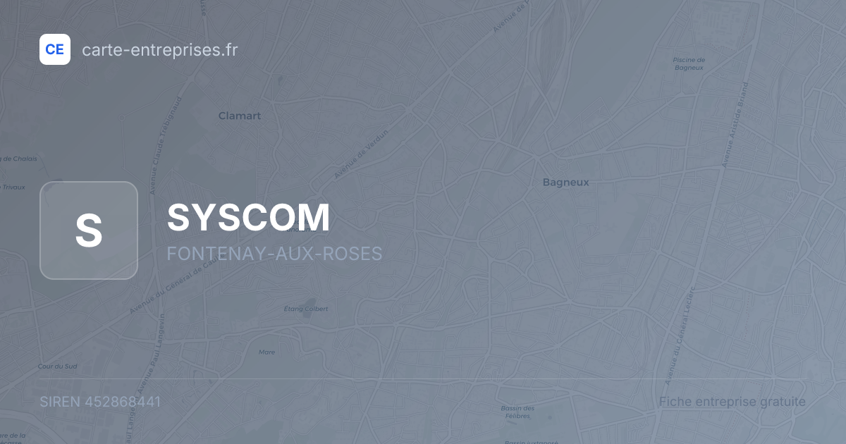 SYSCOM — 452868441 — fiche entreprise