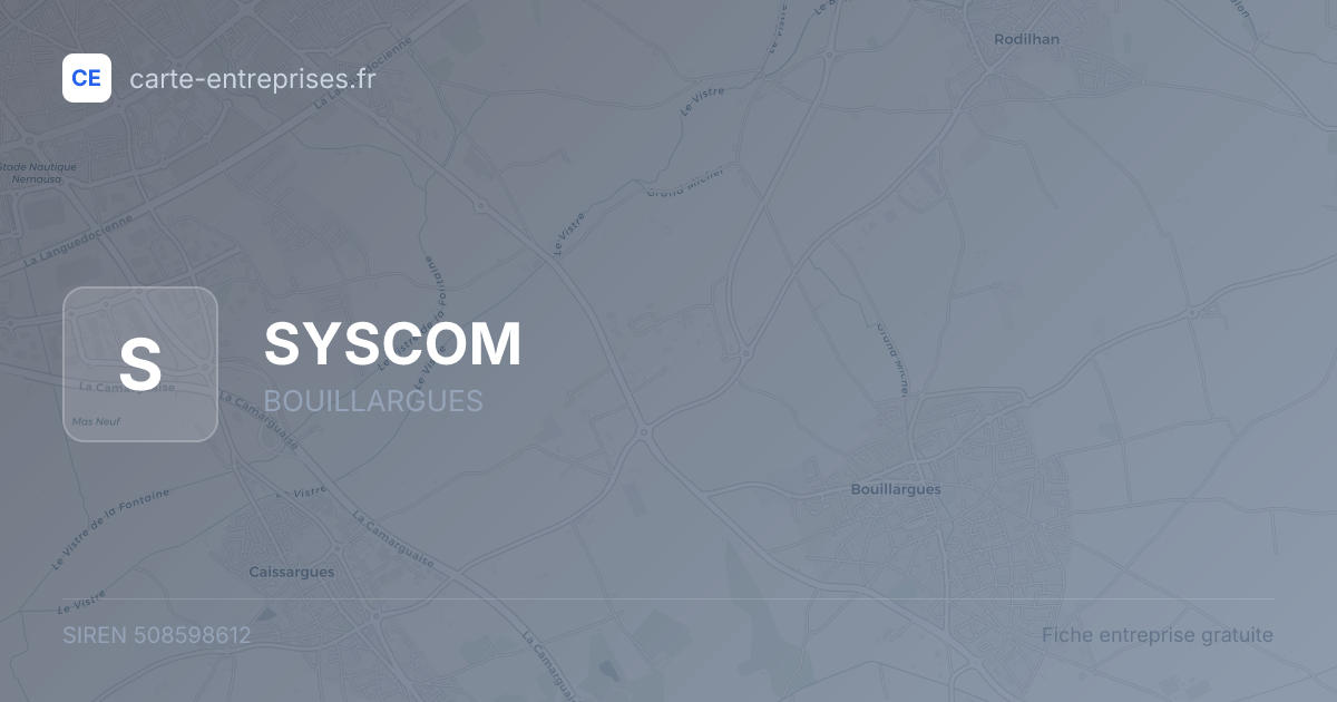 SYSCOM — 508598612 — fiche entreprise