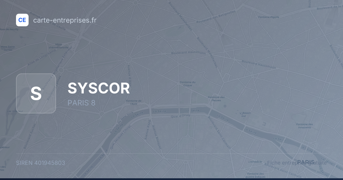 SYSCOR — 401945803 — fiche entreprise