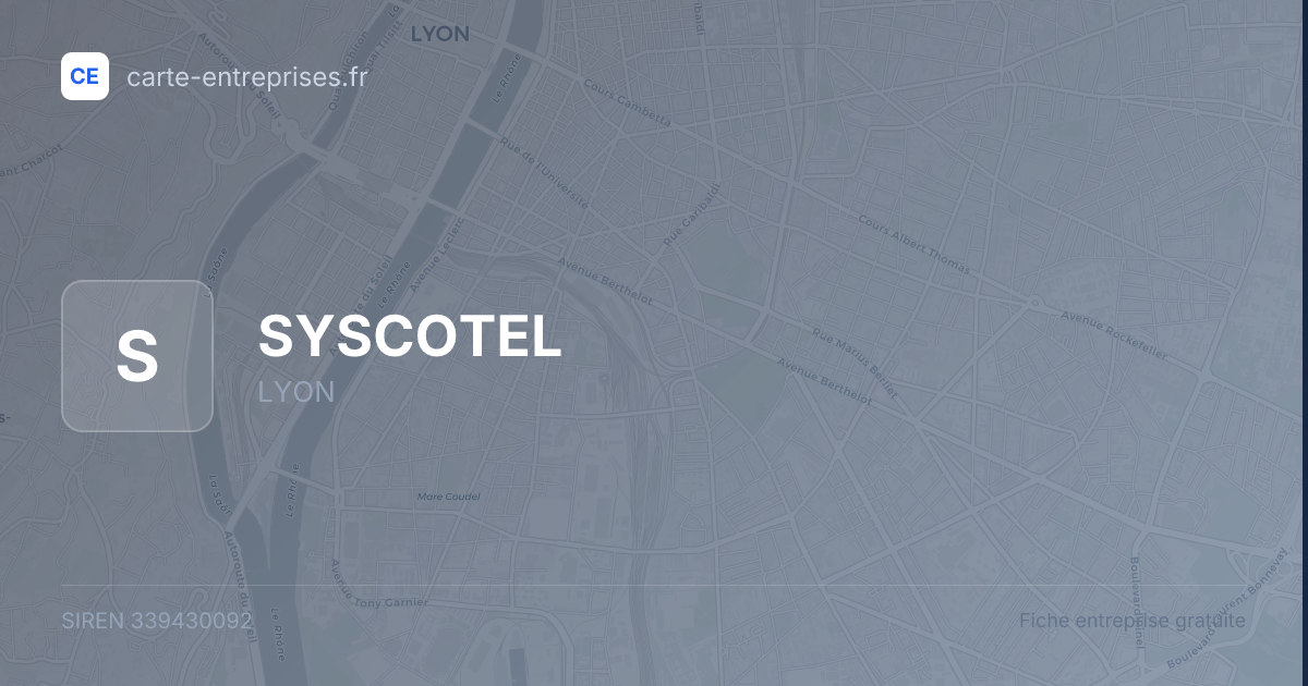 SYSCOTEL — 339430092 — fiche entreprise