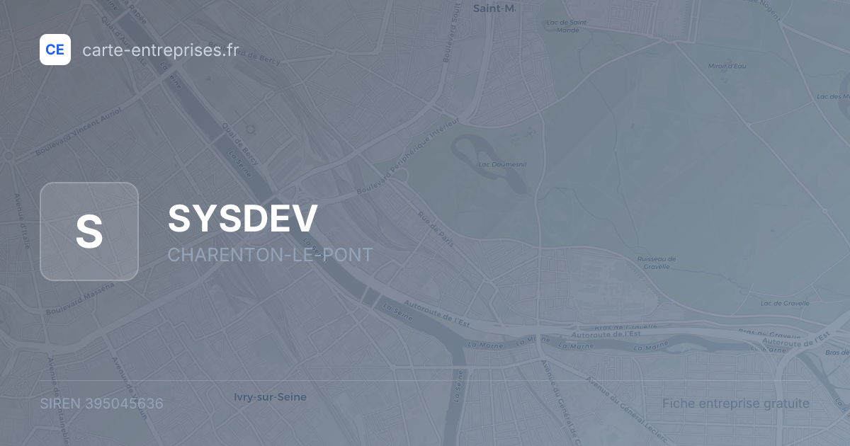 SYSDEV — 395045636 — fiche entreprise