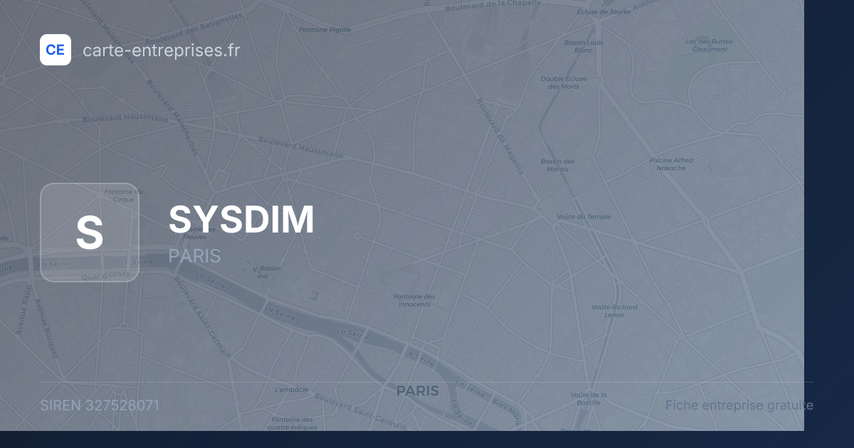 SYSDIM — 327528071 — fiche entreprise