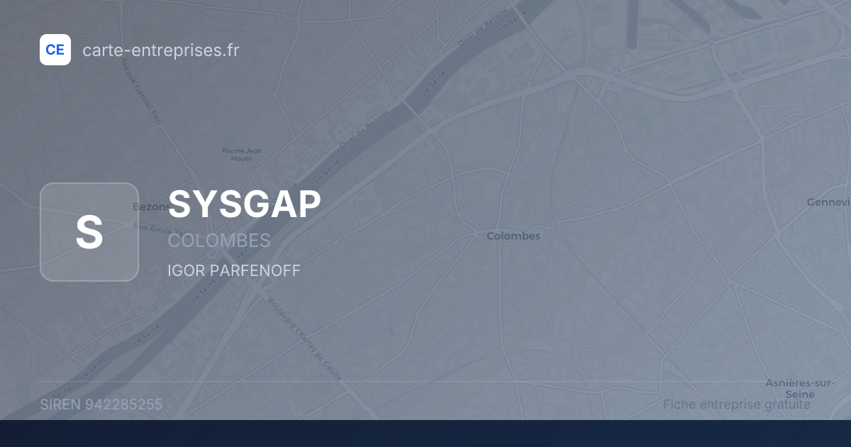 SYSGAP — 942285255 — fiche entreprise