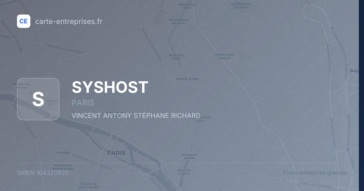 SYSHOST — 104320825 — fiche entreprise