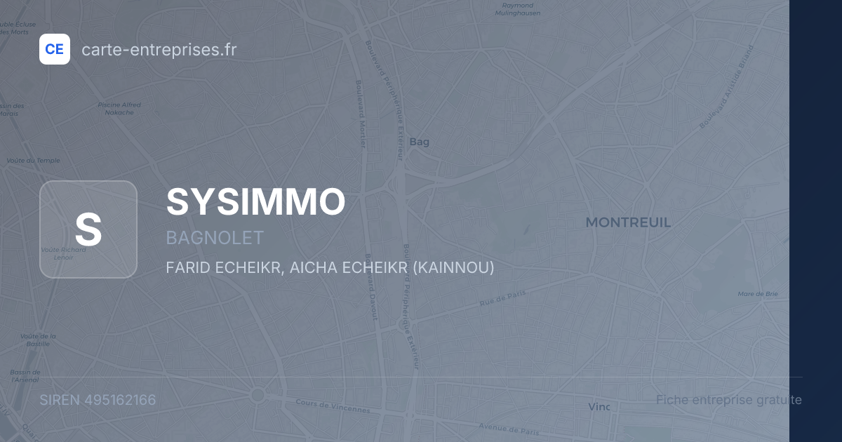 SYSIMMO — 495162166 — fiche entreprise