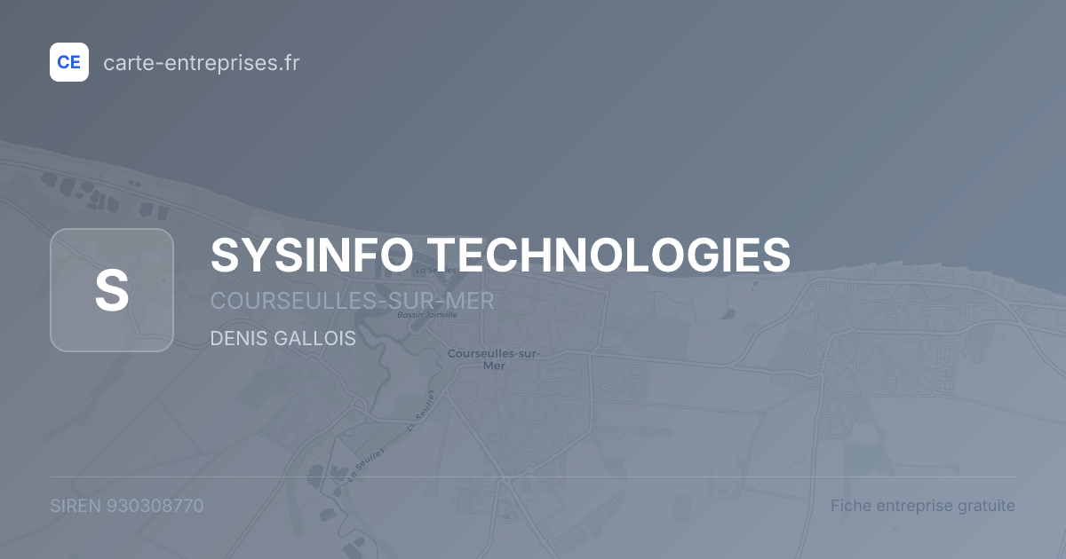 SYSINFO TECHNOLOGIES — 930308770 — fiche entreprise