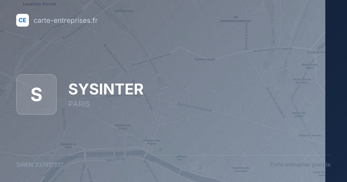 SYSINTER — 337817217 — fiche entreprise