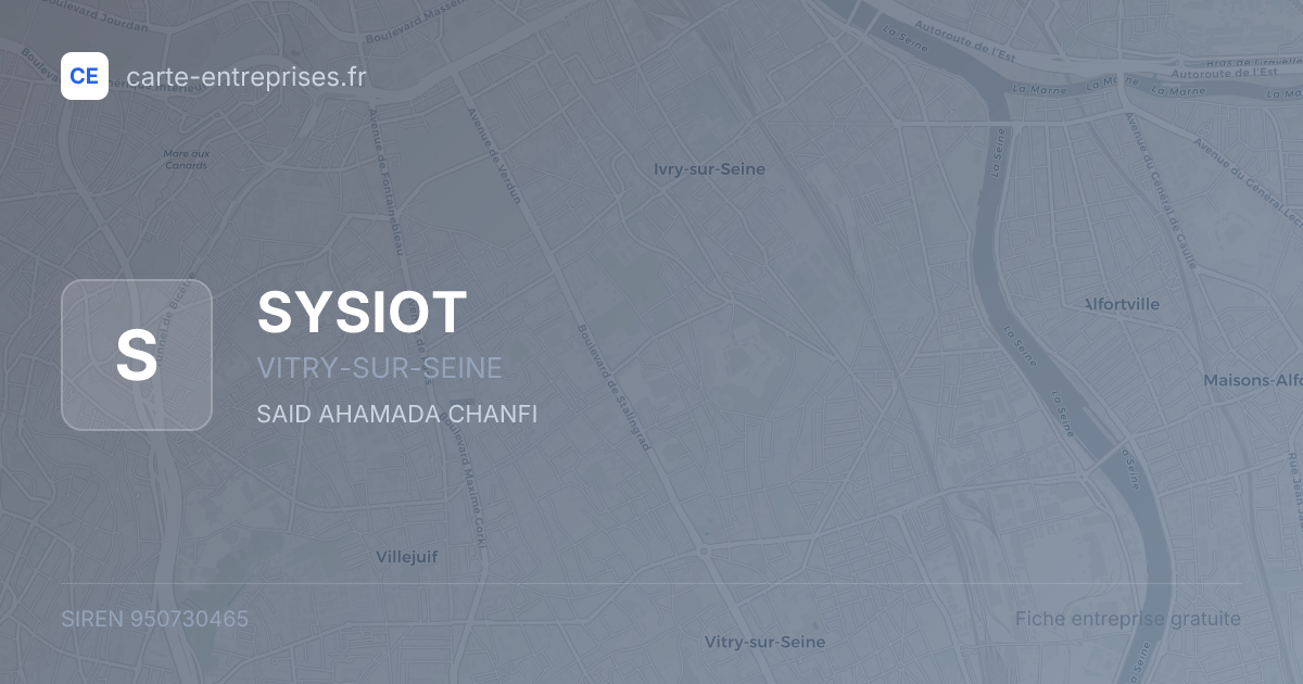 SYSIOT — 950730465 — fiche entreprise