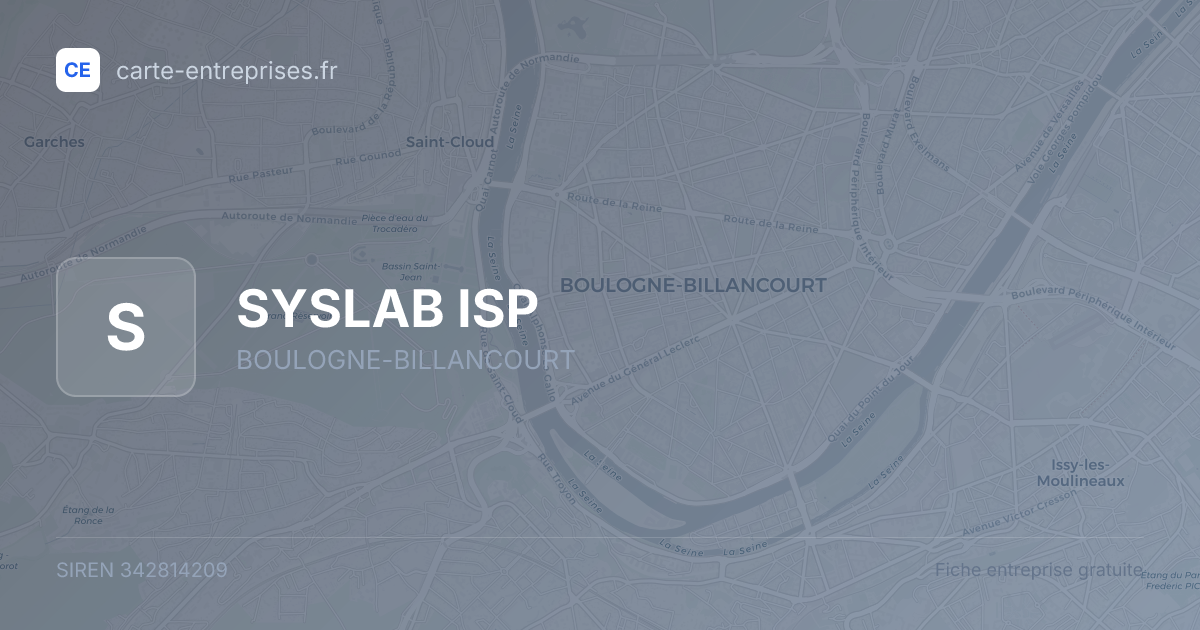 SYSLAB ISP — 342814209 — fiche entreprise