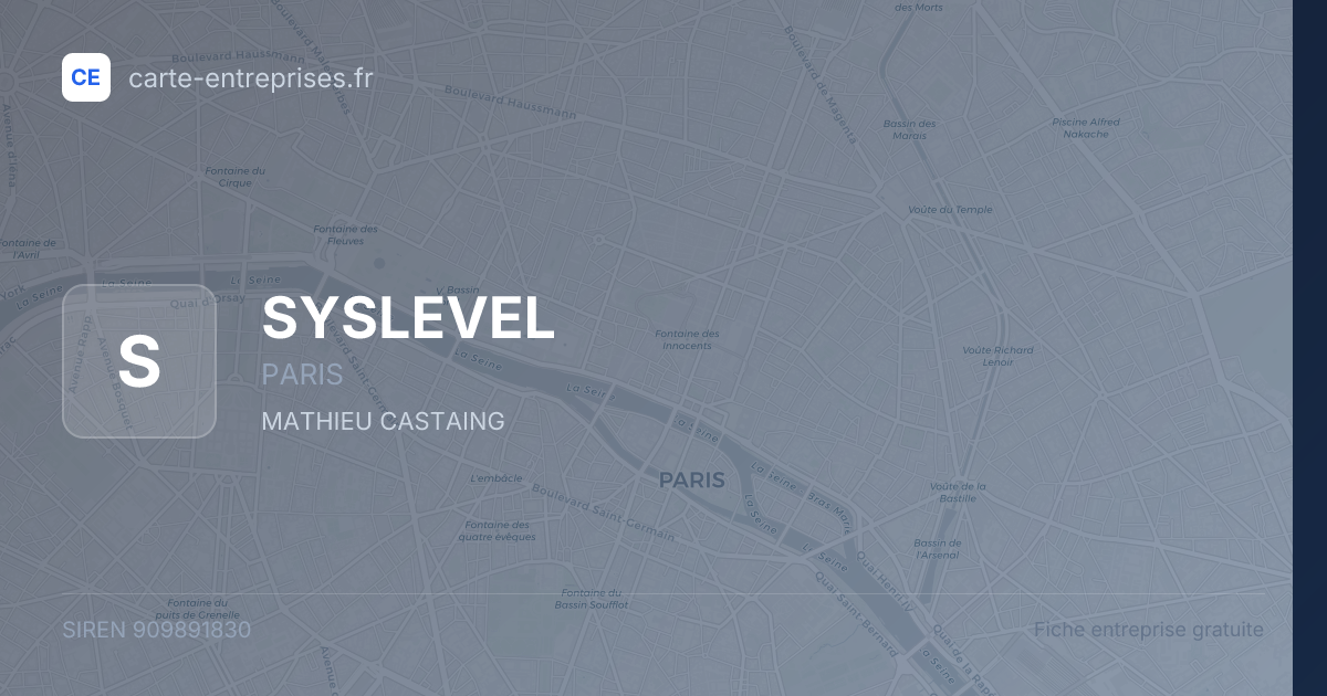 SYSLEVEL — 909891830 — fiche entreprise