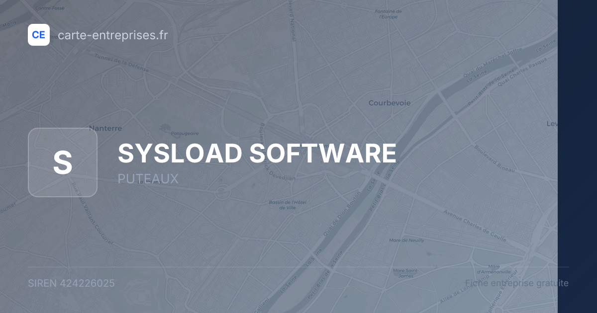 SYSLOAD SOFTWARE — 424226025 — fiche entreprise