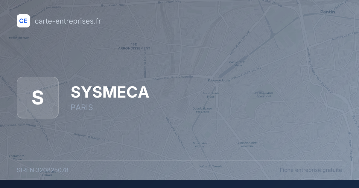 SYSMECA — 320825078 — fiche entreprise