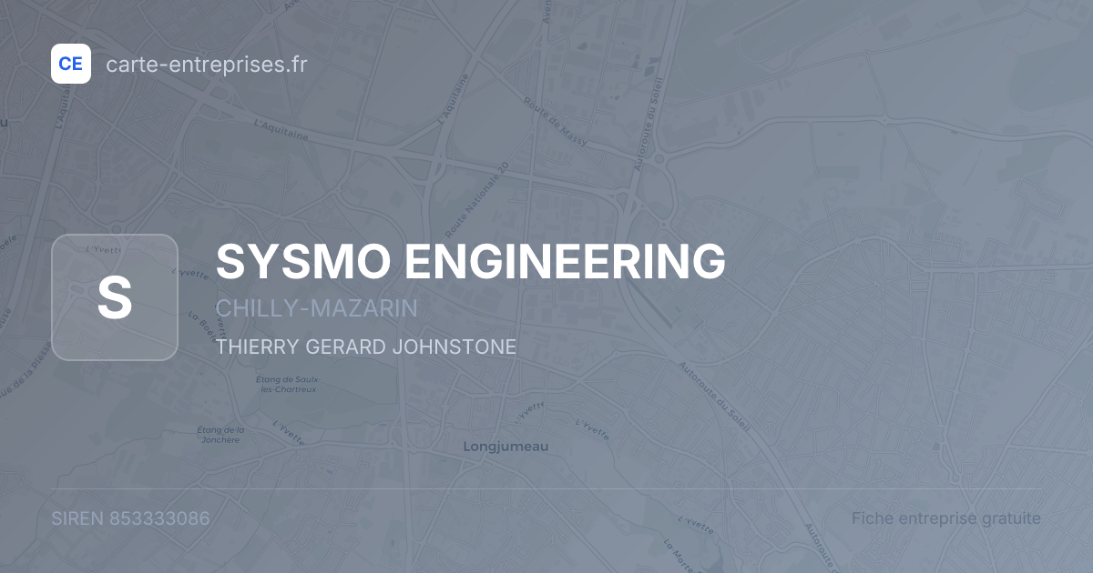 SYSMO ENGINEERING — 853333086 — fiche entreprise