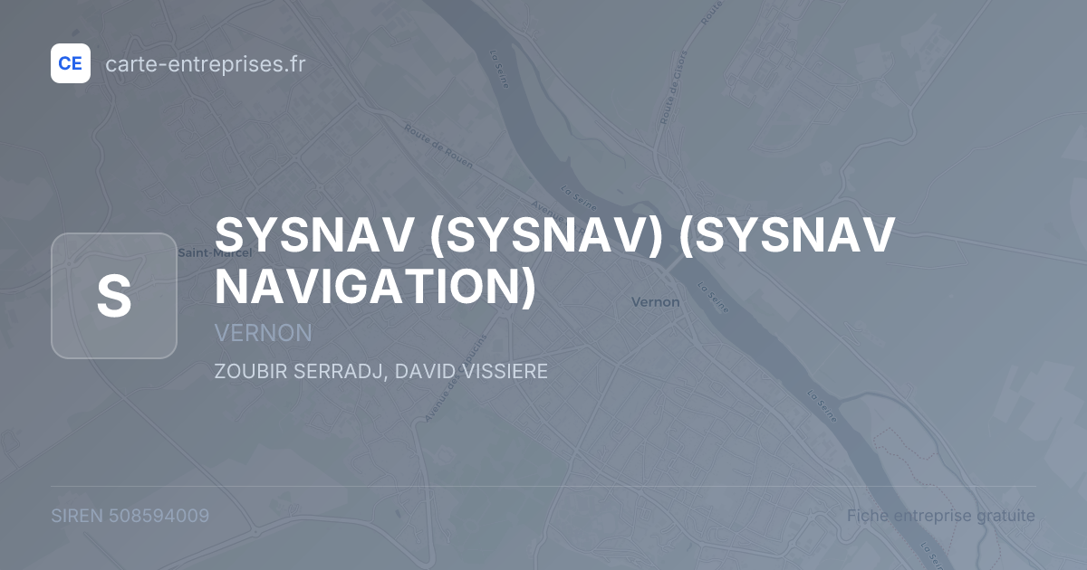 SYSNAV (SYSNAV) (SYSNAV NAVIGATION) — 508594009 — fiche entreprise