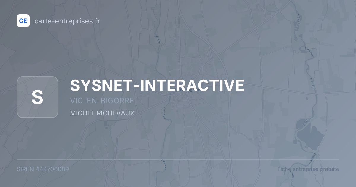 SYSNET-INTERACTIVE — 444706089 — fiche entreprise