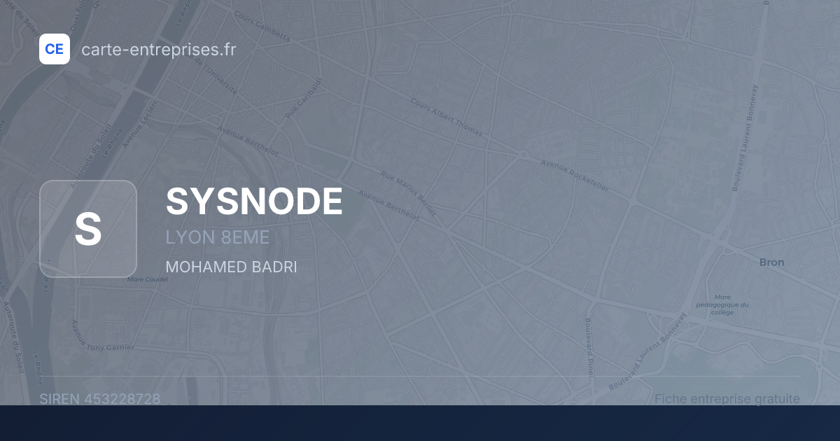 SYSNODE — 453228728 — fiche entreprise