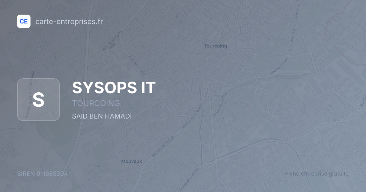SYSOPS IT — 911685394 — fiche entreprise