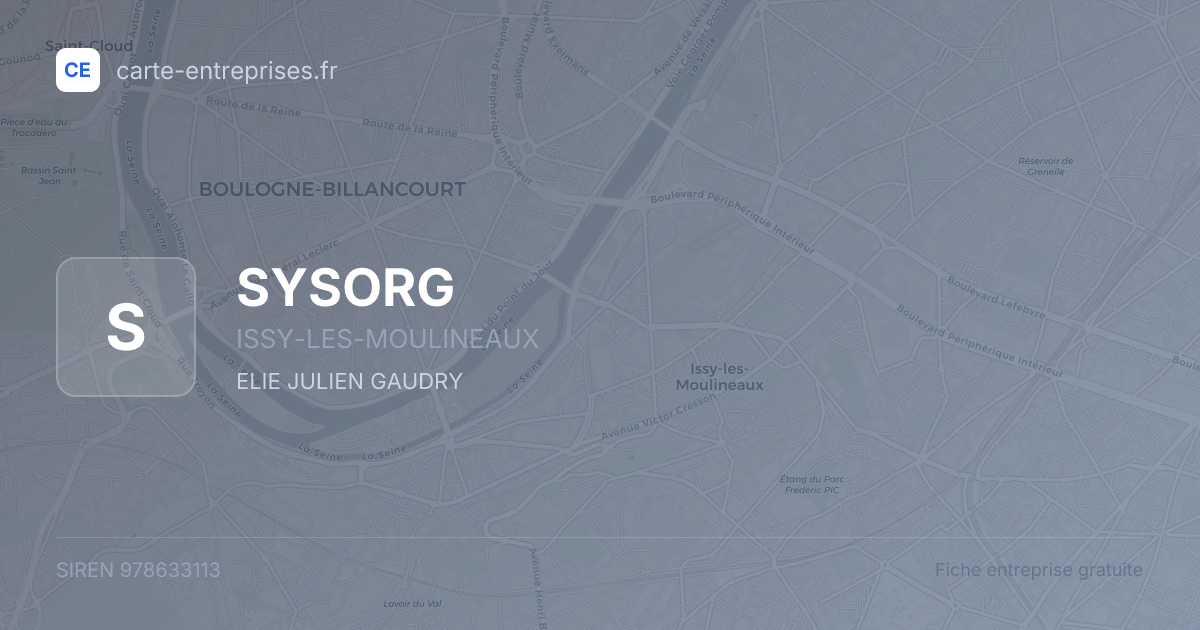 SYSORG — 978633113 — fiche entreprise