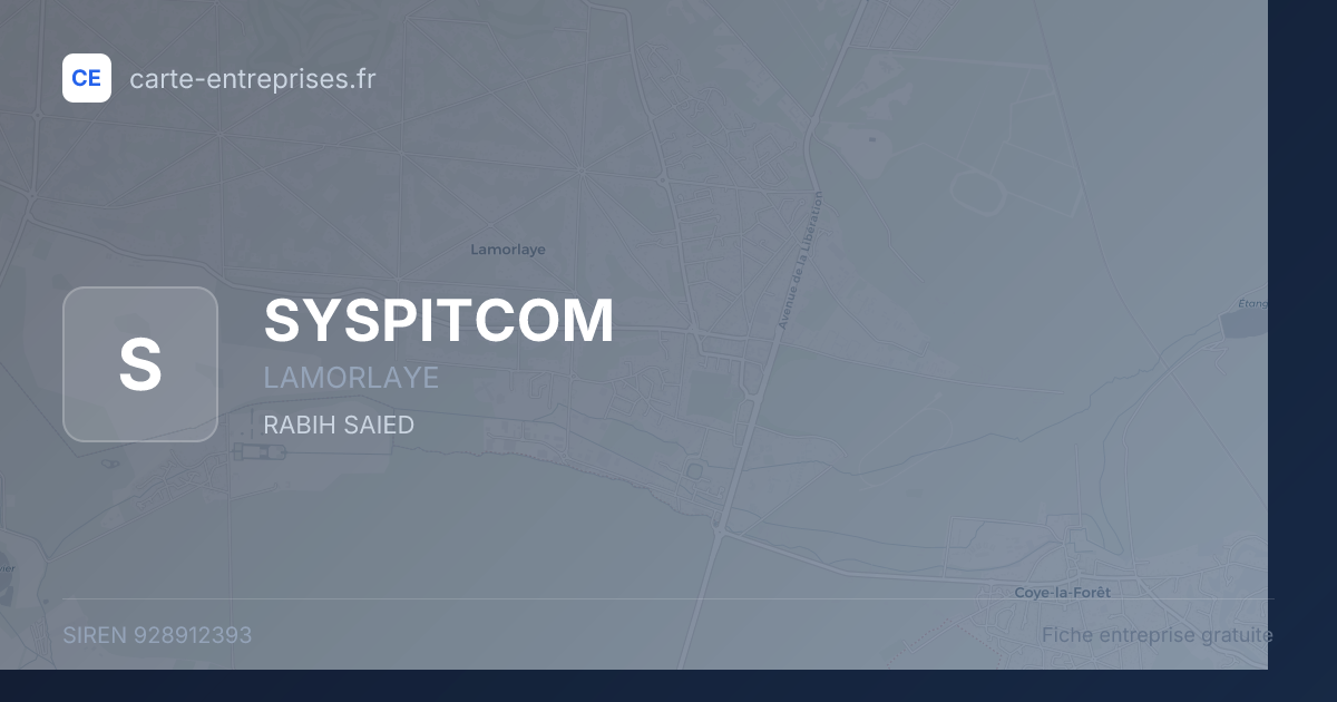SYSPITCOM — 928912393 — fiche entreprise