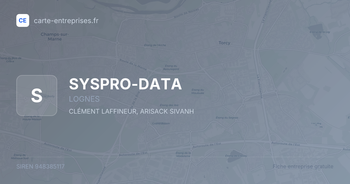 SYSPRO-DATA — 948385117 — fiche entreprise