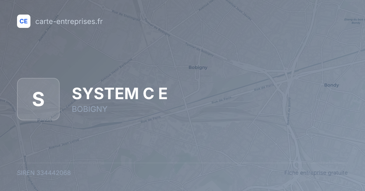 SYSTEM C E — 334442068 — fiche entreprise