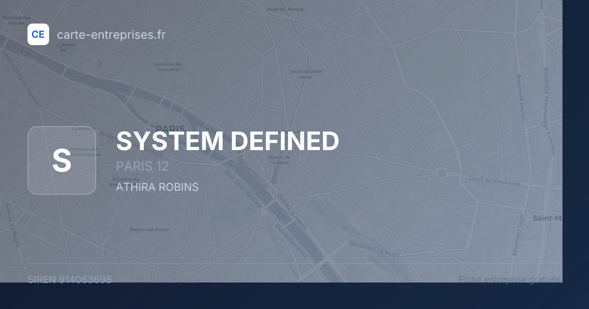 SYSTEM DEFINED — 914063698 — fiche entreprise