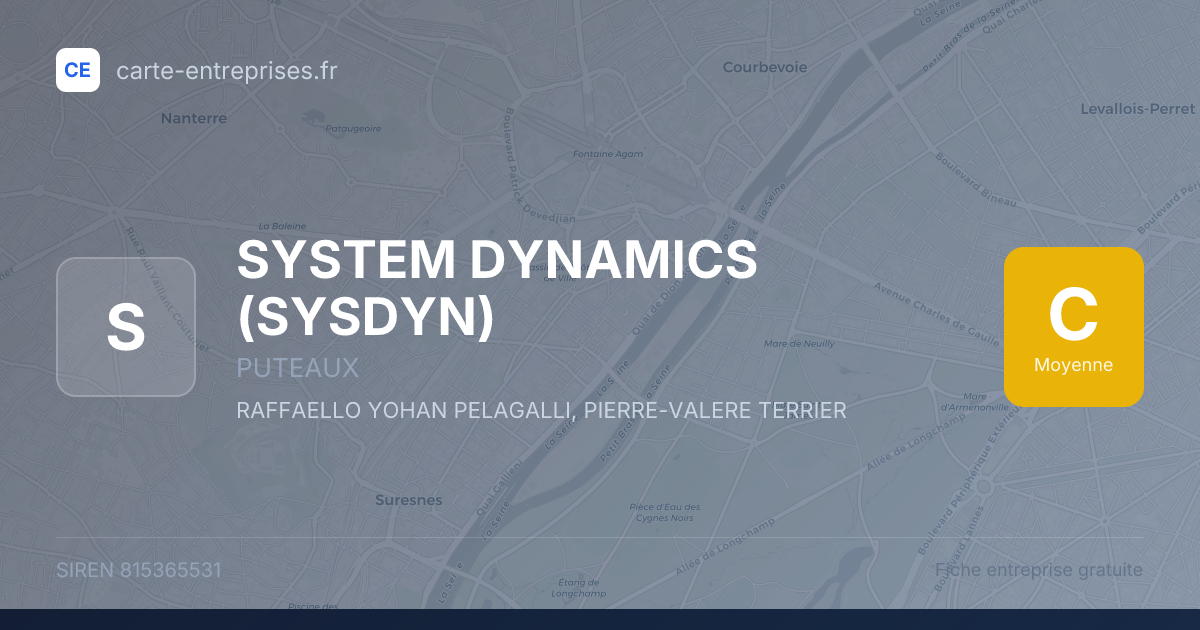 SYSTEM DYNAMICS (SYSDYN) — 815365531 — fiche entreprise