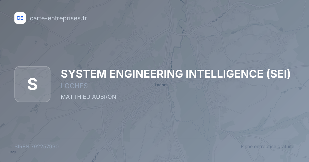 SYSTEM ENGINEERING INTELLIGENCE (SEI) — 792257990 — fiche entreprise
