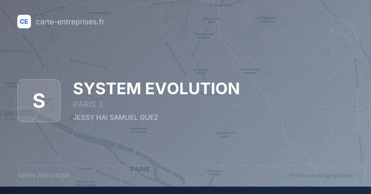 SYSTEM EVOLUTION — 790124556 — fiche entreprise