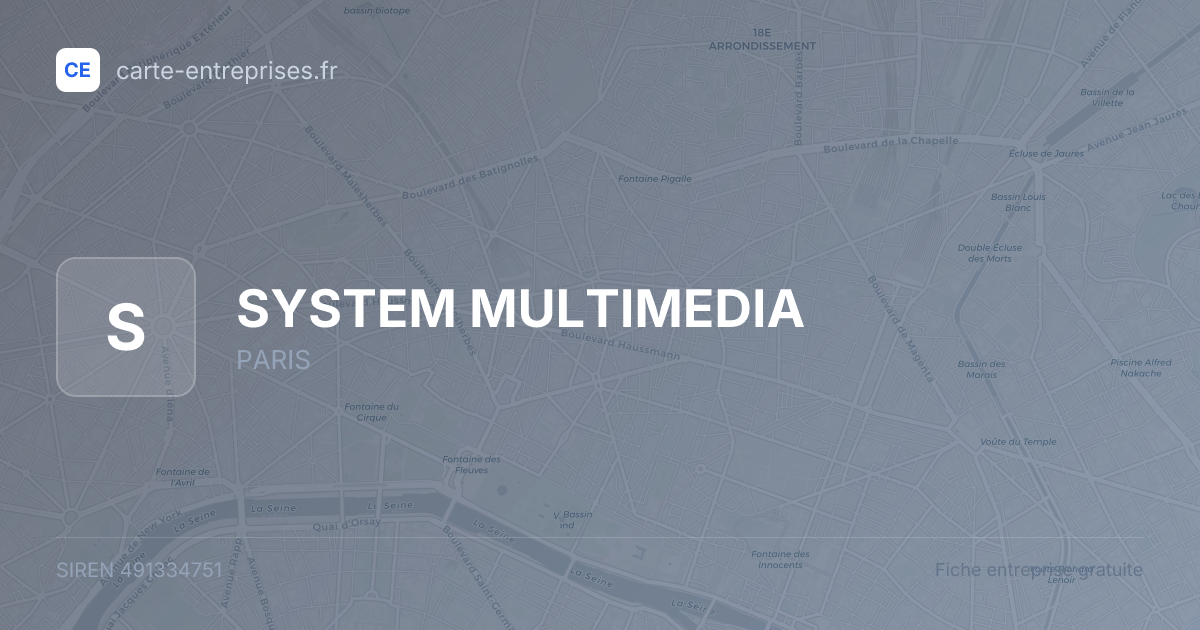 SYSTEM MULTIMEDIA — 491334751 — fiche entreprise