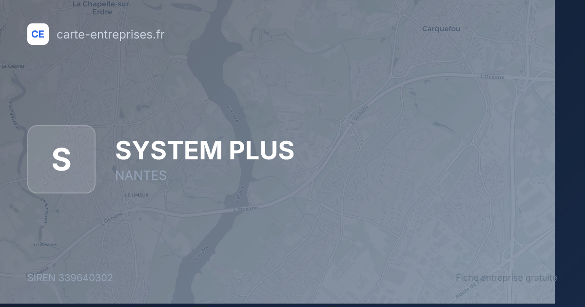 SYSTEM PLUS — 339640302 — fiche entreprise