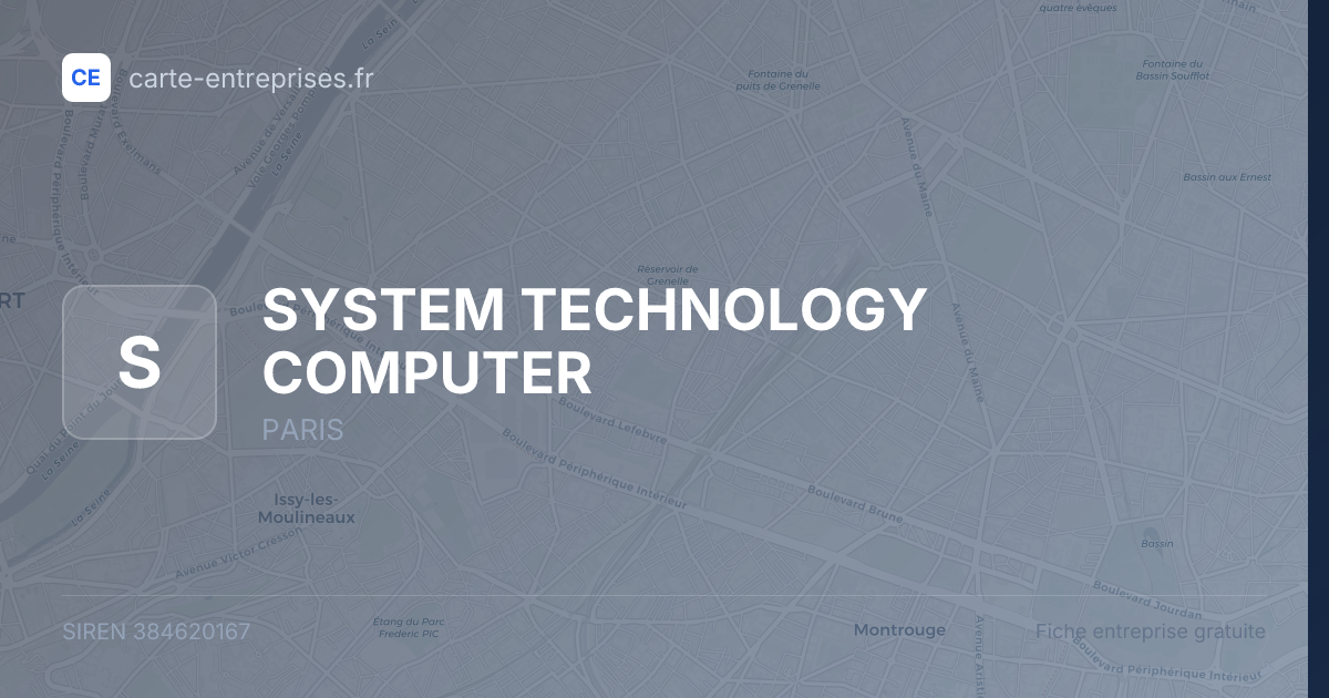 SYSTEM TECHNOLOGY COMPUTER — 384620167 — fiche entreprise
