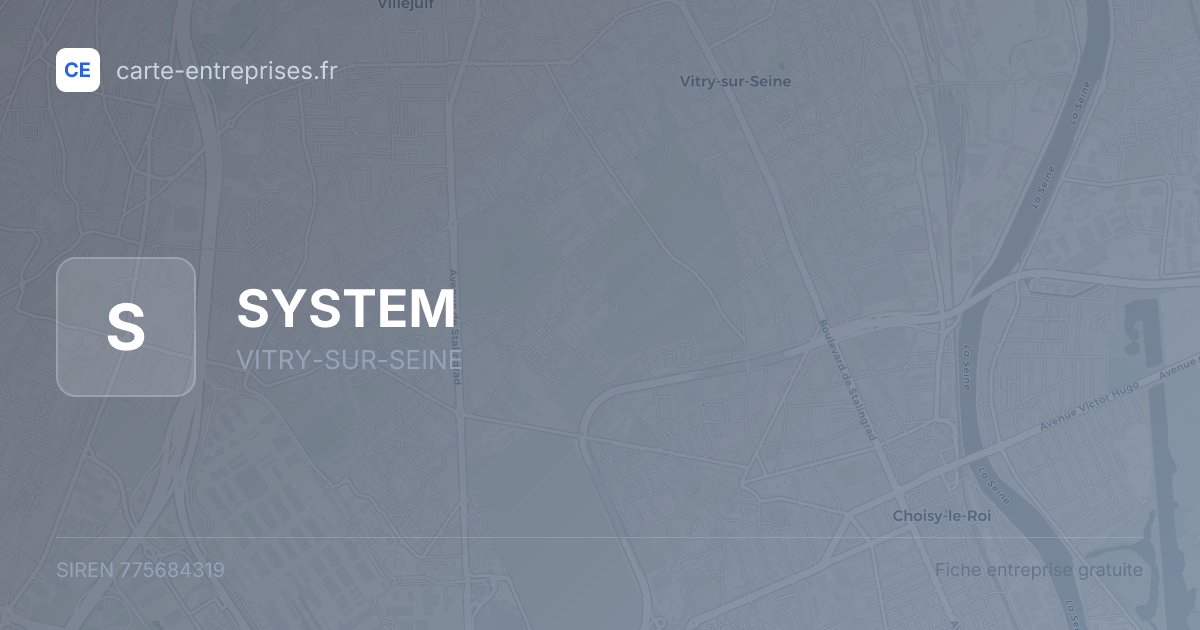 SYSTEM — 775684319 — fiche entreprise