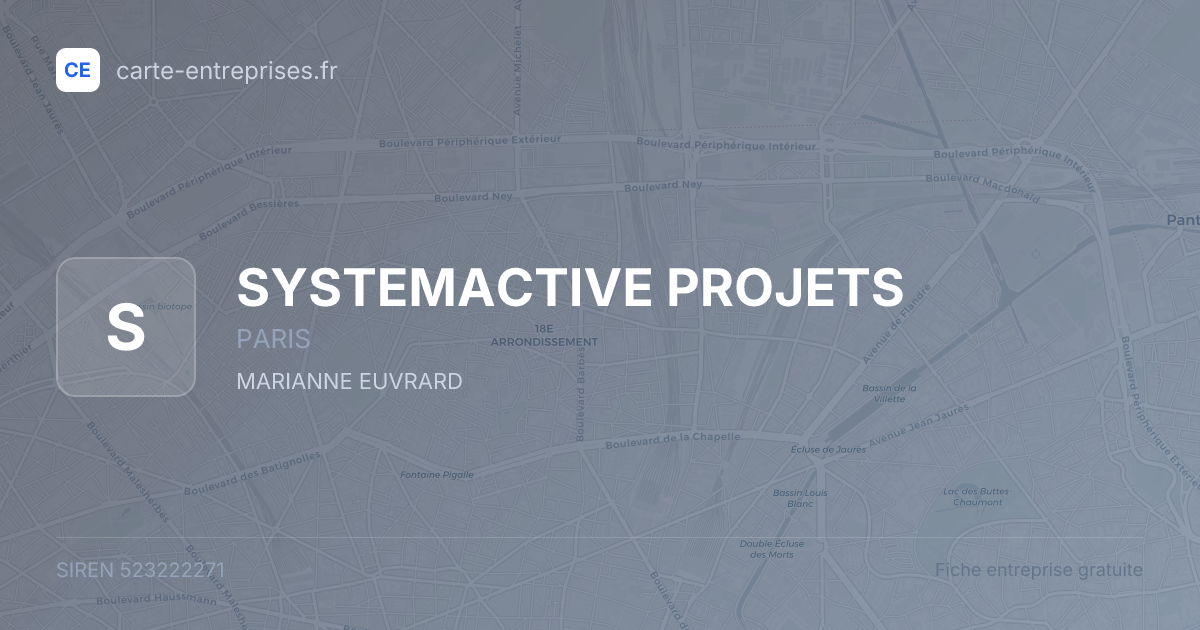 SYSTEMACTIVE PROJETS — 523222271 — fiche entreprise
