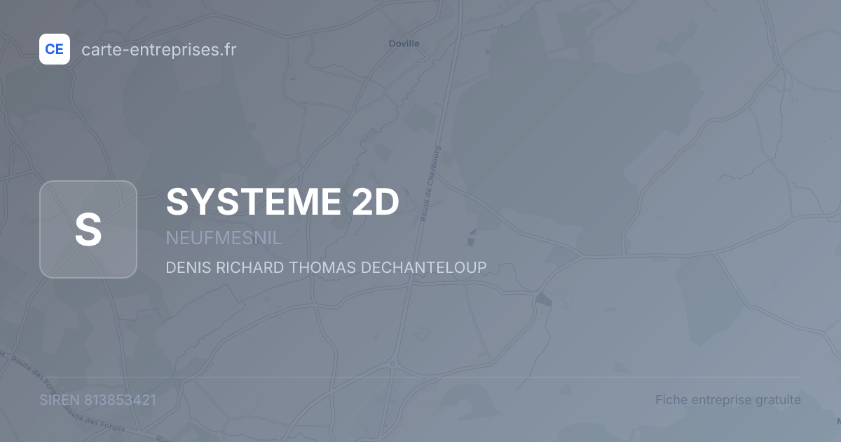 SYSTEME 2D — 813853421 — fiche entreprise
