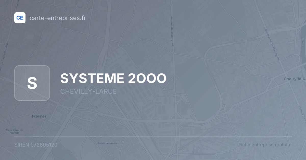SYSTEME 2OOO — 072805120 — fiche entreprise
