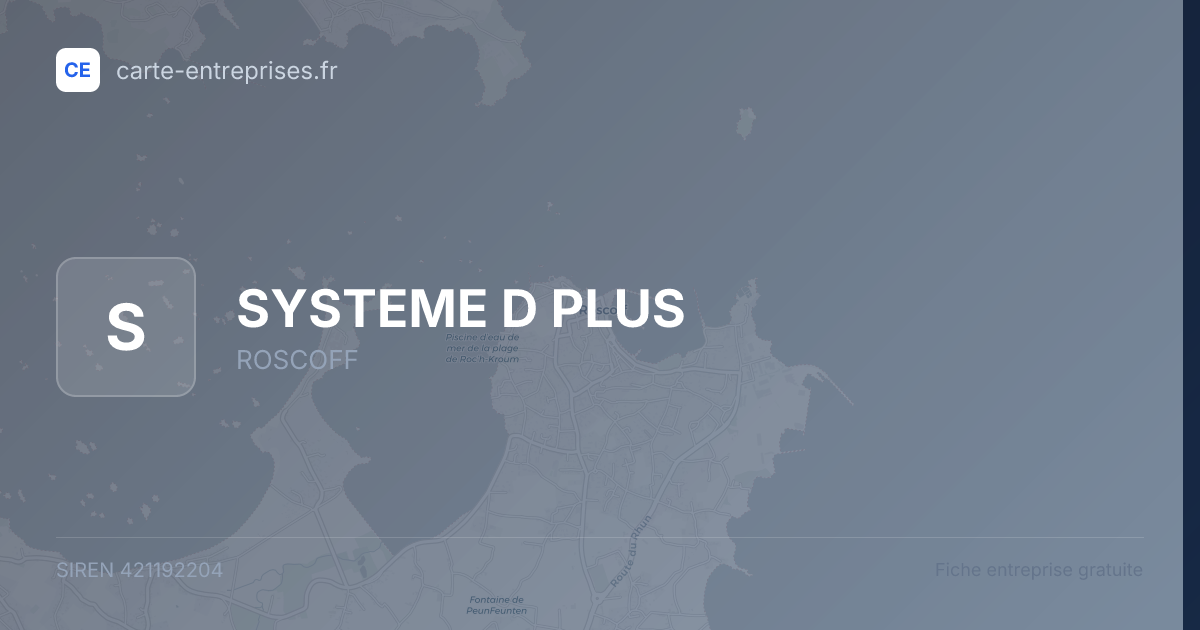 SYSTEME D PLUS — 421192204 — fiche entreprise