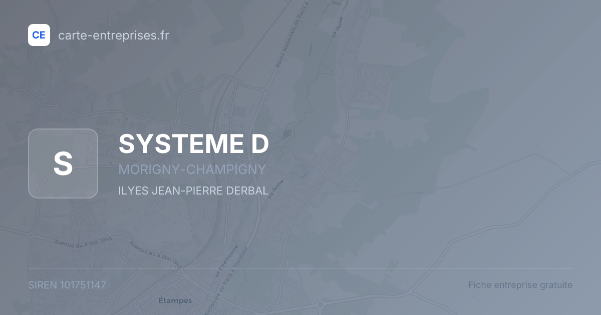 SYSTEME D — 101751147 — fiche entreprise