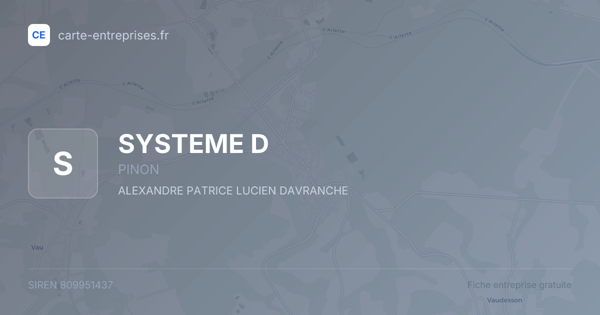SYSTEME D — 809951437 — fiche entreprise