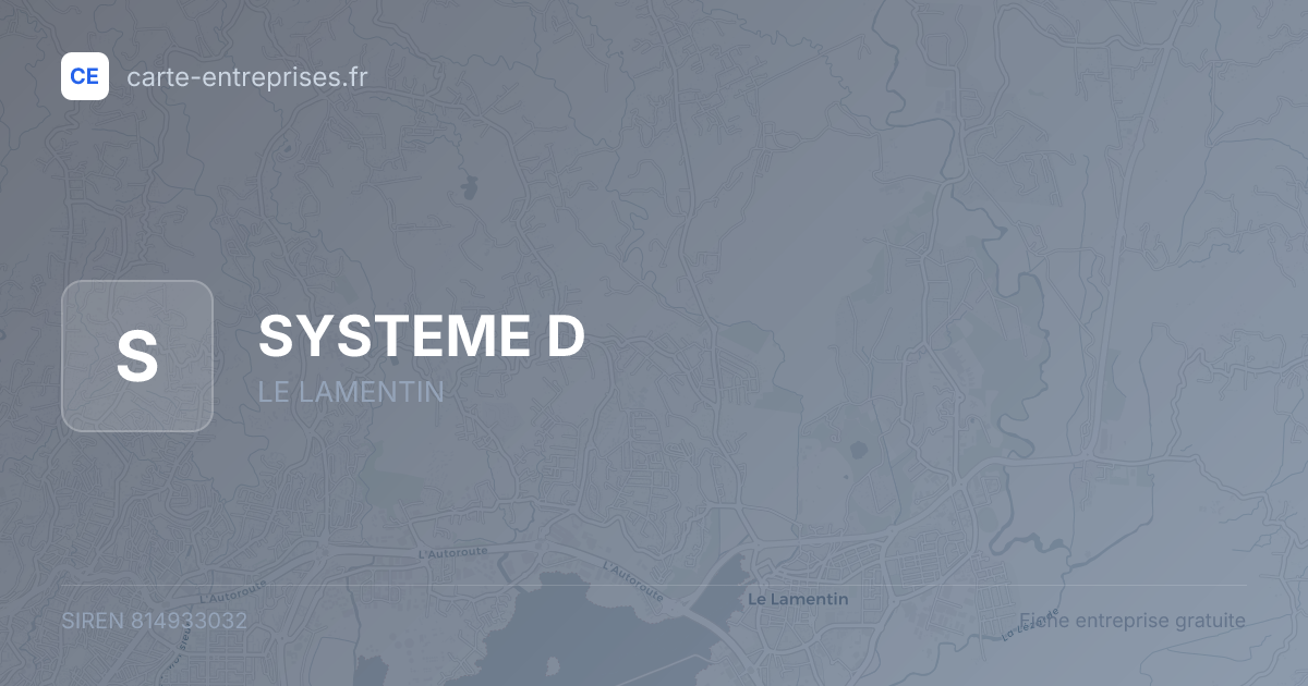 SYSTEME D — 814933032 — fiche entreprise