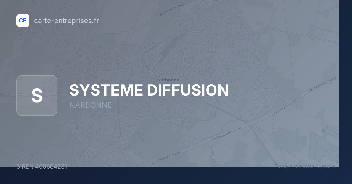 SYSTEME DIFFUSION — 400664231 — fiche entreprise