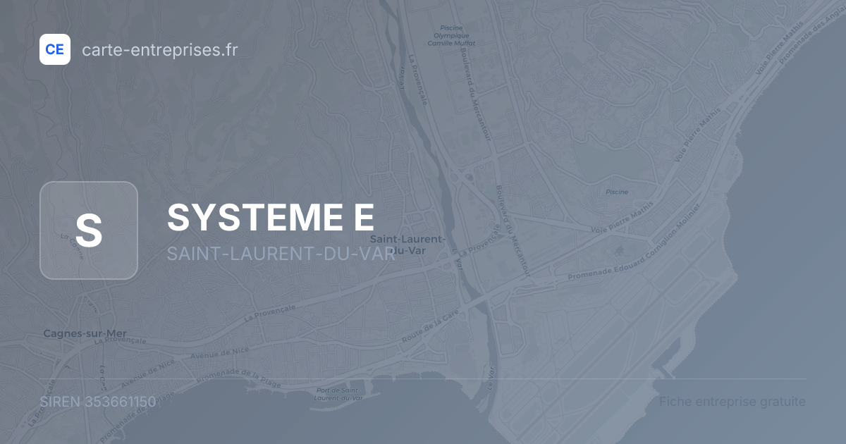 SYSTEME E — 353661150 — fiche entreprise