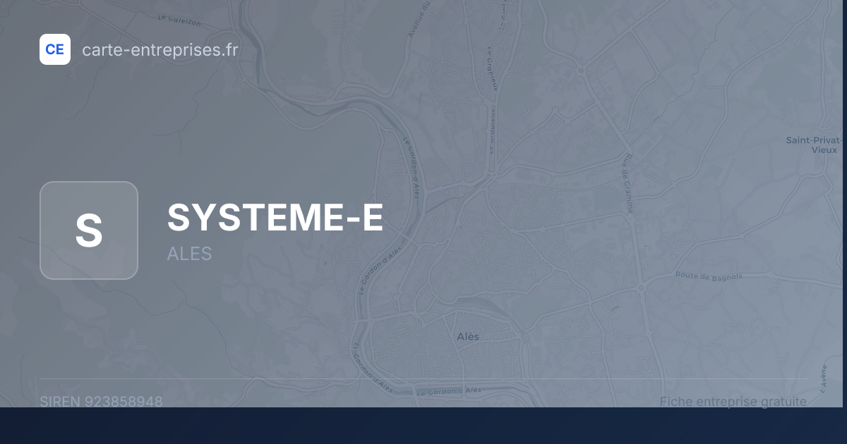 SYSTEME-E — 923858948 — fiche entreprise
